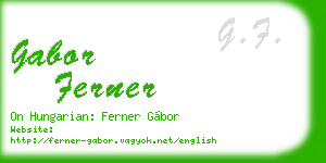 gabor ferner business card